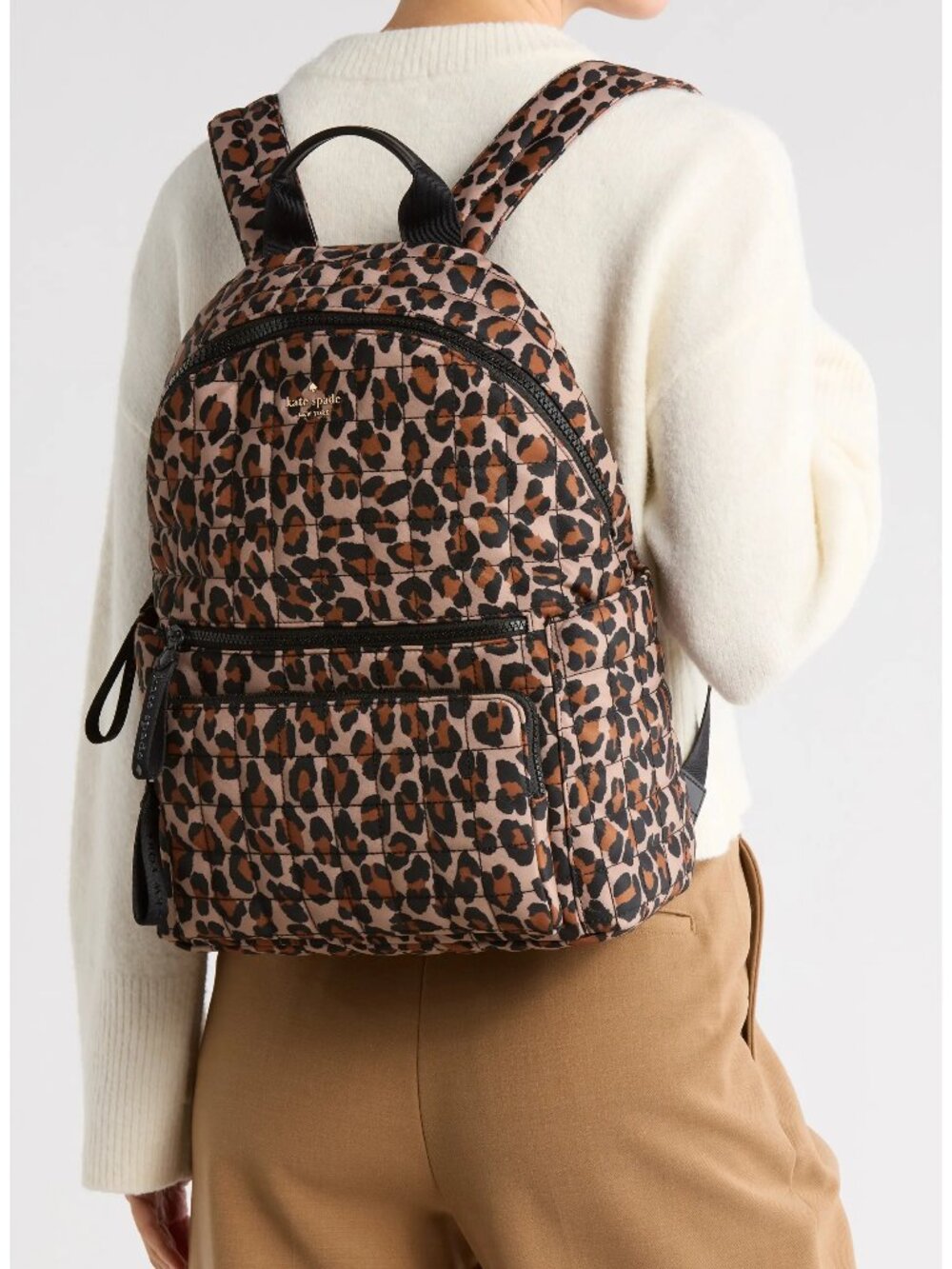 Gorgeous Kate Spade New York camden quilted large leopard backpack New with Tags